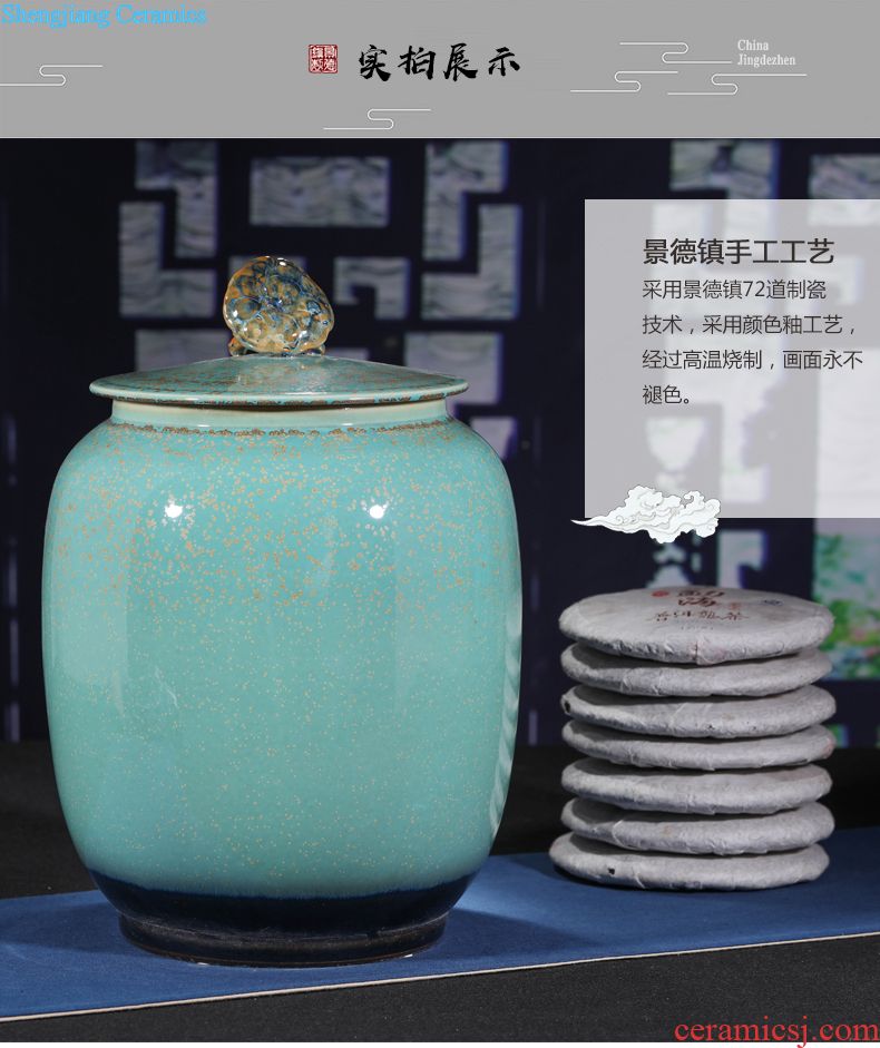 Jingdezhen ceramic general large jar of home sitting room ground flower arrangement of blue and white porcelain vase furnishing articles of Chinese style restoring ancient ways