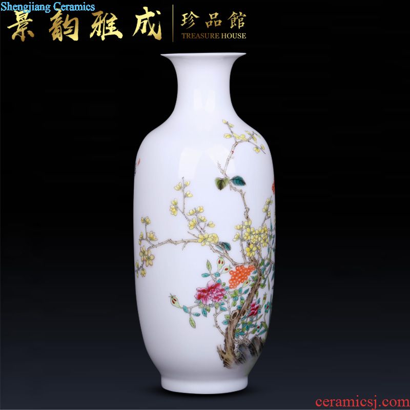 Jingdezhen ceramics antique vase manually restoring ancient ways of large vases, sitting room dry flower is placed continental red