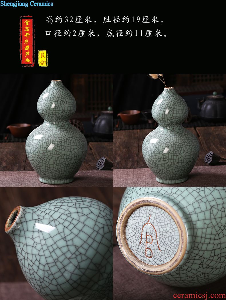 Jingdezhen ceramics China red vase modern household act the role ofing is tasted furnishing articles wedding housewarming gift pomegranate bottle sitting room