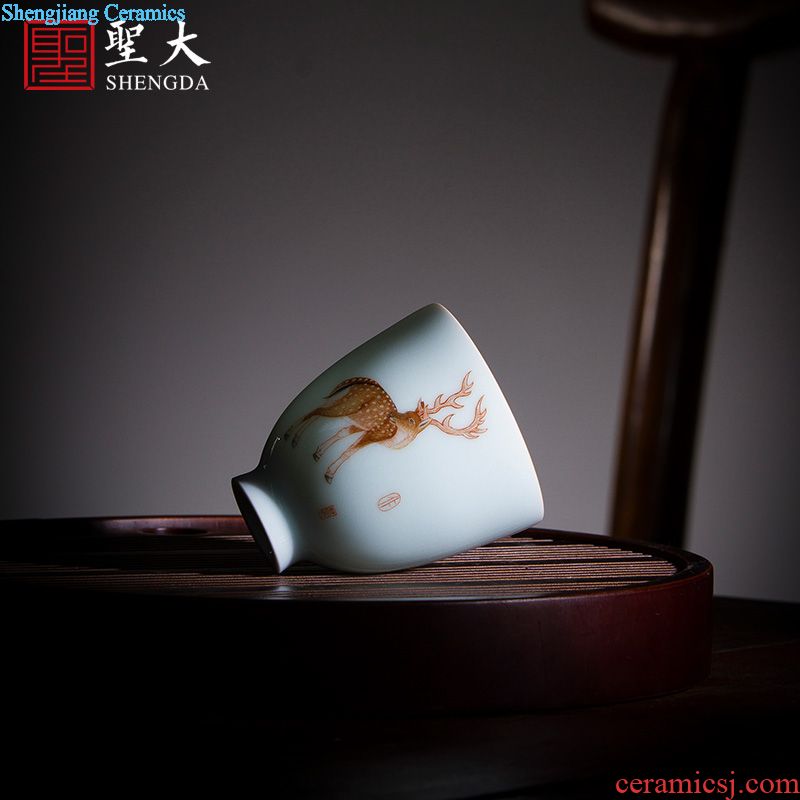 Holy big ceramic kung fu masters cup hand-painted porcelain cups treasure group long-lived sample tea cup all hand of jingdezhen tea service