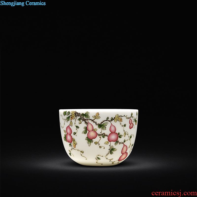 JingJun start your kiln only three bowl of tea sets jingdezhen porcelain tureen ceramic kung fu tea tureen tea cups