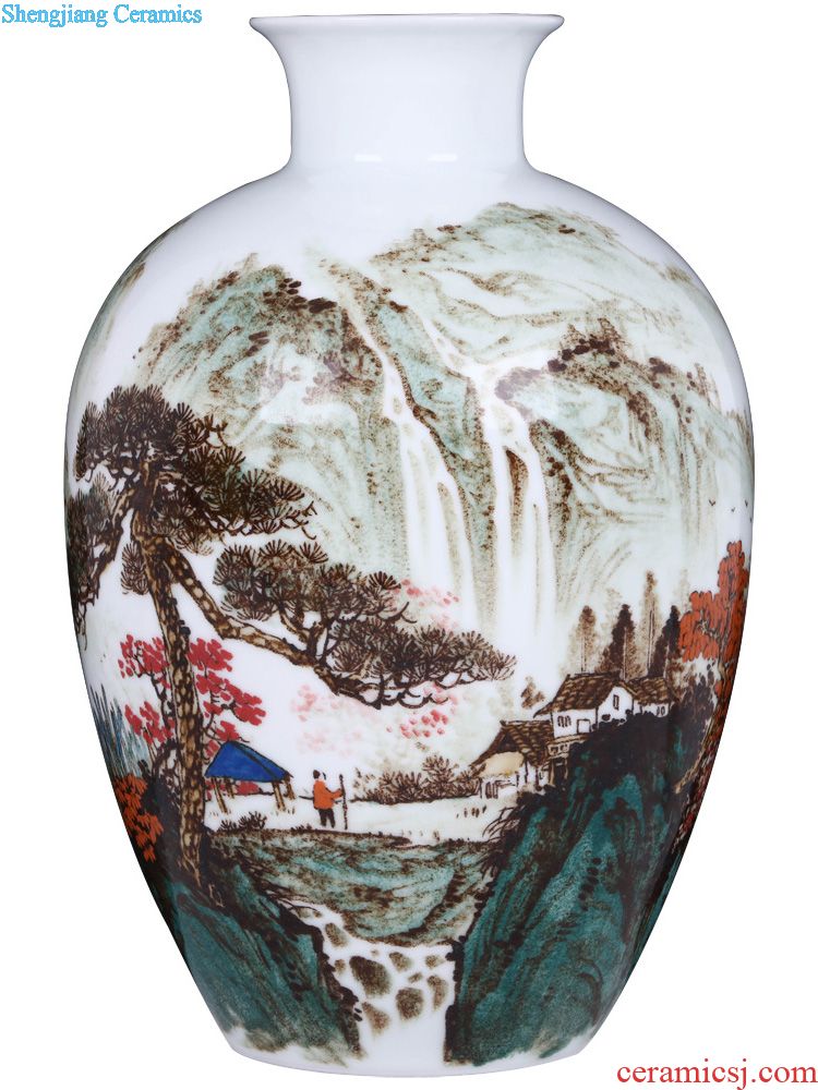 Famous hand-painted Bridges of blue and white porcelain of jingdezhen ceramics decoration hanging dish sat dish home furnishing articles in the living room
