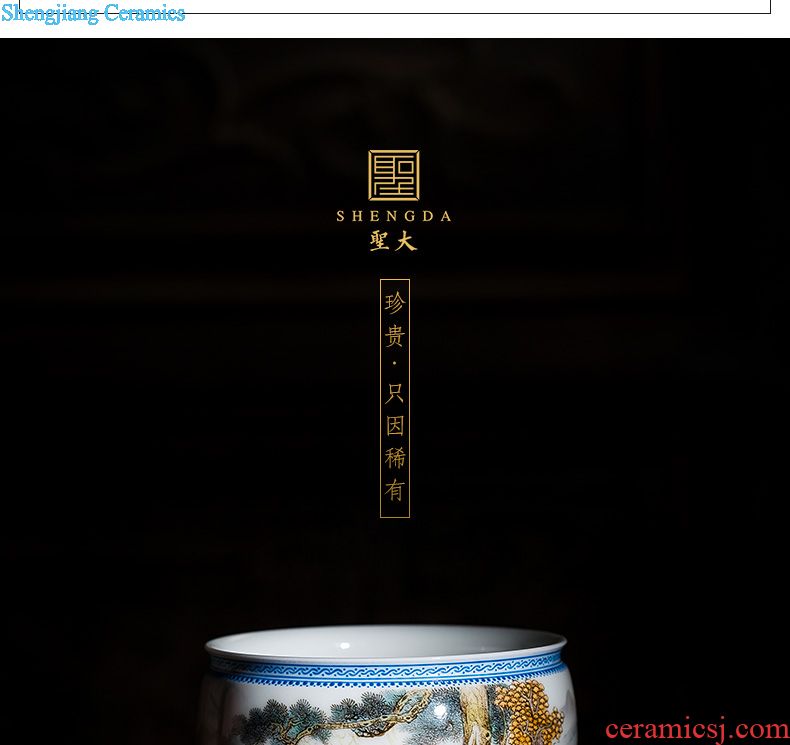 St the ceramic kung fu tea master cup hand-painted pastel landscape beam sample tea cup mouth full manual of jingdezhen tea service