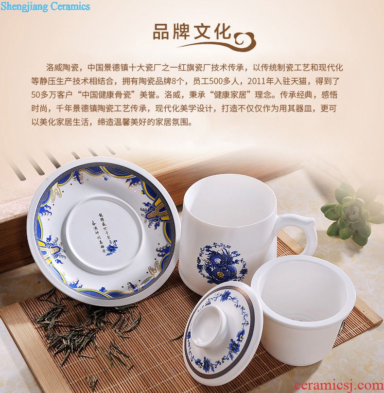 Jingdezhen ceramic jar household bubble wine liquor sealing 5 jins of earthenware jar of yellow rice wine gift boxes