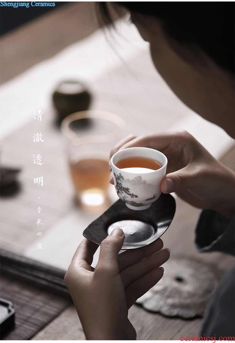 JingJun jingdezhen ceramics kung fu tea set only three bowl of hand-painted tureen manually make tea bowl cups to cups