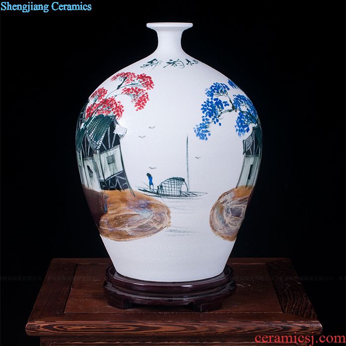Jingdezhen ceramics modern blue and white pot household decoration vase furnishing articles do old earthenware restoring ancient ways