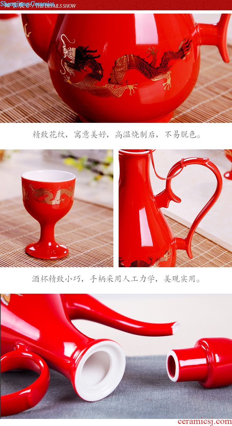 Kung fu tea set suit household contracted jingdezhen ceramic Chinese style upscale gift silver tureen fair mug cups