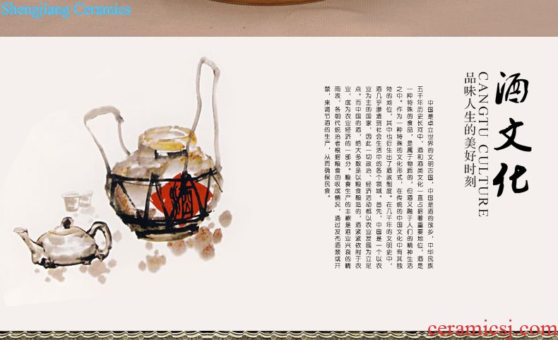 Jingdezhen ceramic jars 10 jins 20 jins 30 jins 50 jins of archaize hip bubble whose bottle it medicated wine jar