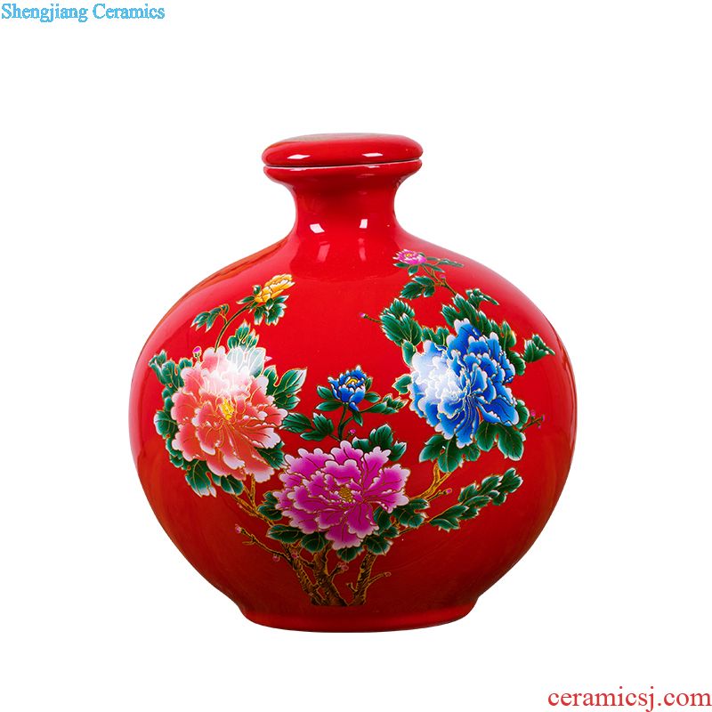 Jingdezhen ceramic wine temperature restoring ancient ways of Chinese style household liquor warm hip flask glass a small handleless wine cup wine suits hot hip flask