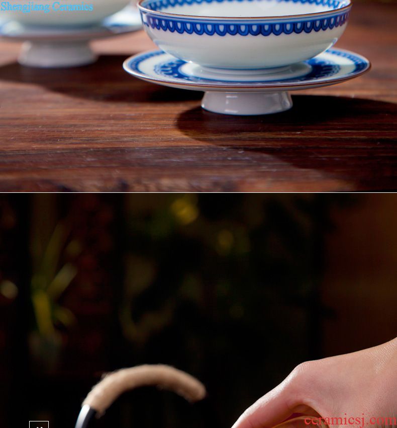 Clearance rule kung fu ceramic teapot colored enamel paint wrap lotus flower grain teapot all hand of jingdezhen tea service