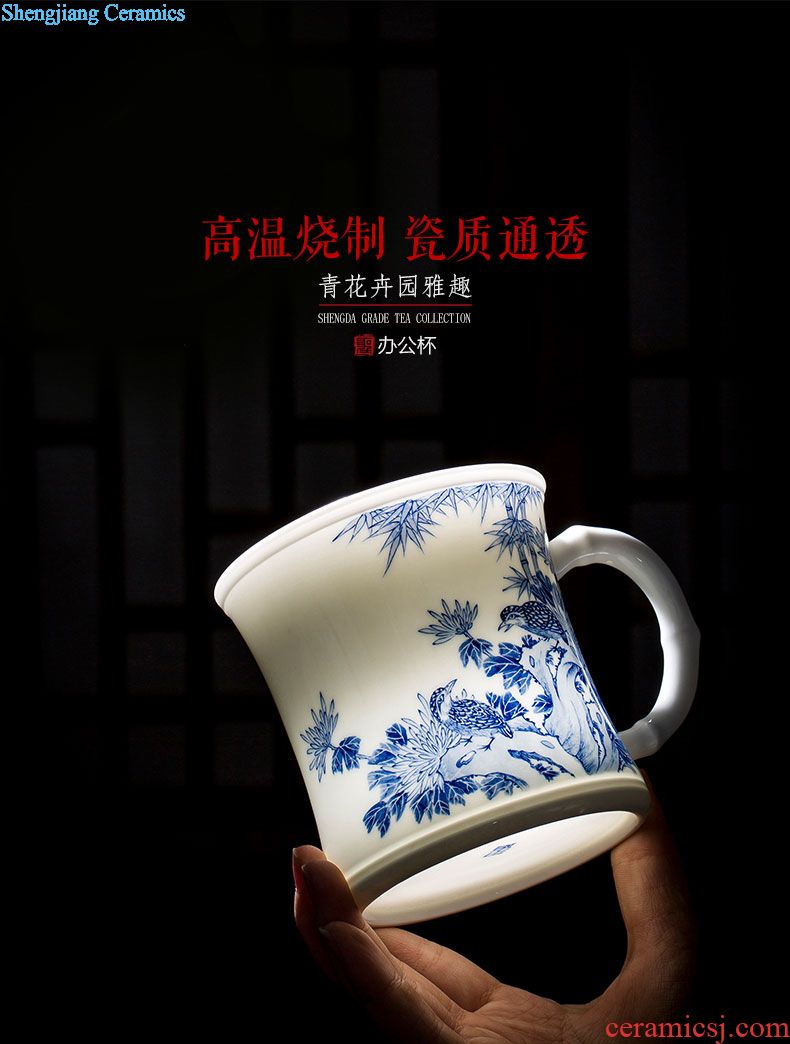 Santa wear ceramic kung fu tea set hand painted enamel colour film grass dragon master cup jingdezhen all hand cups