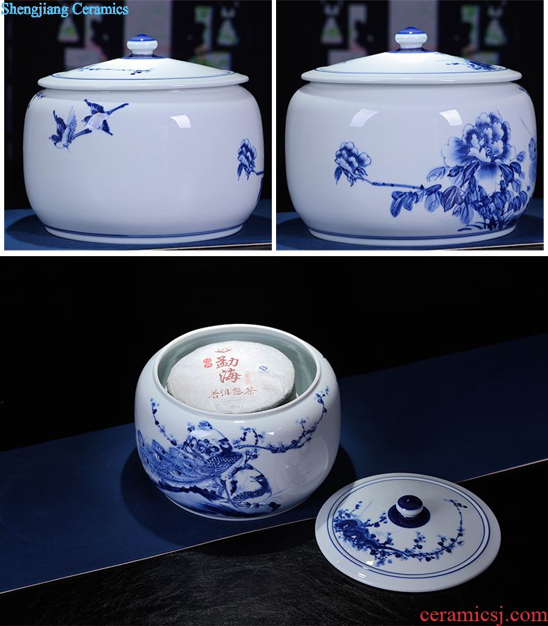 Restoring ancient ways of jingdezhen blue and white porcelain vase zen art ceramics vase flower creative office furnishing articles