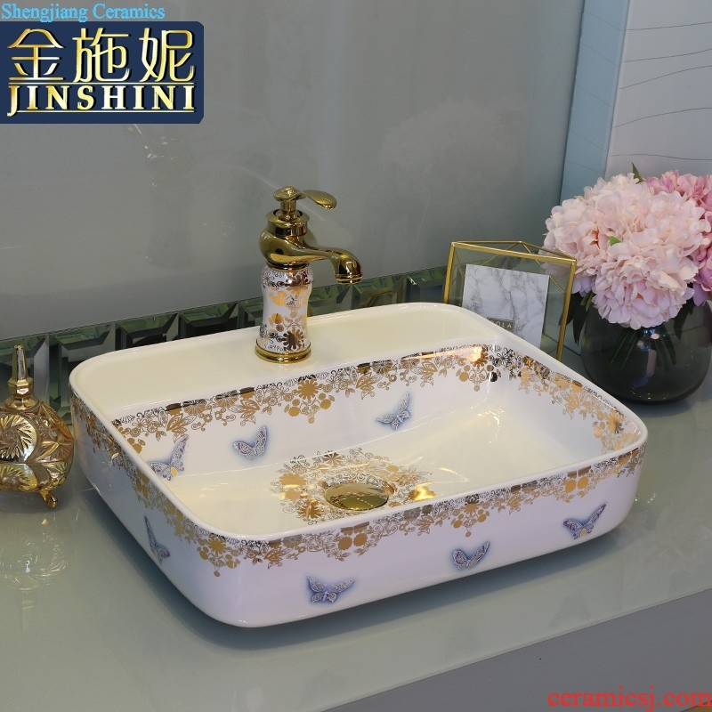 Continental basin sink household oval art ceramics on the toilet wash face basin sink basin