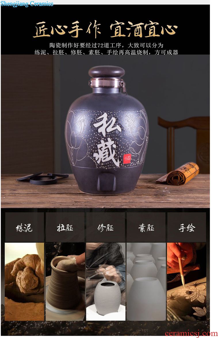Blue and white porcelain barrel ricer box jars jingdezhen porcelain piggy bank storage tank is 15 kg caddy