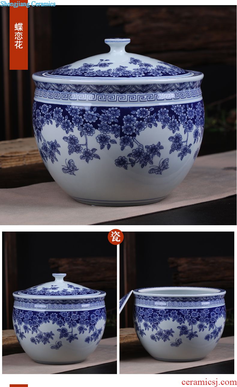 Jingdezhen blue and white vase sitting room home furnishing articles household ceramics handicraft modern classical ideas to restore ancient ways