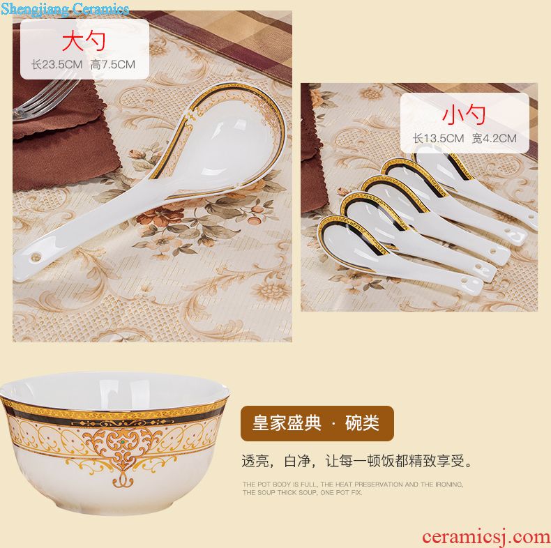 Tableware suit jingdezhen high-grade bone China tableware business gifts western-style dishes suit European suit bowl combination