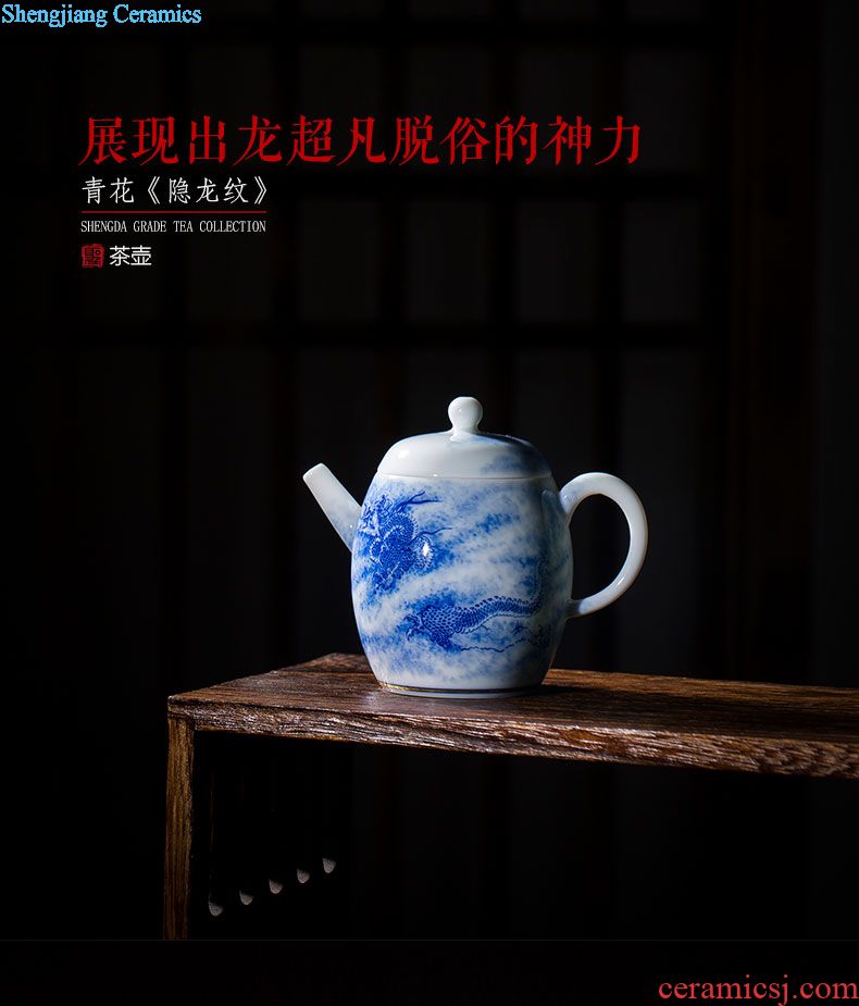 Holy big ceramic teacups hand-painted pastel peach individual cup sample tea cup all hand jingdezhen tea master cup