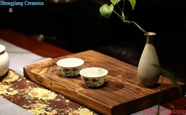 Three frequently hall jingdezhen shadow green ceramic fair mug of tea large sea kung fu tea tea tea spare parts
