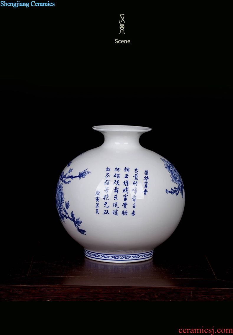 Jingdezhen ceramic vases, dinosaur eggs red vase continental vases new Chinese porcelain vase large living room