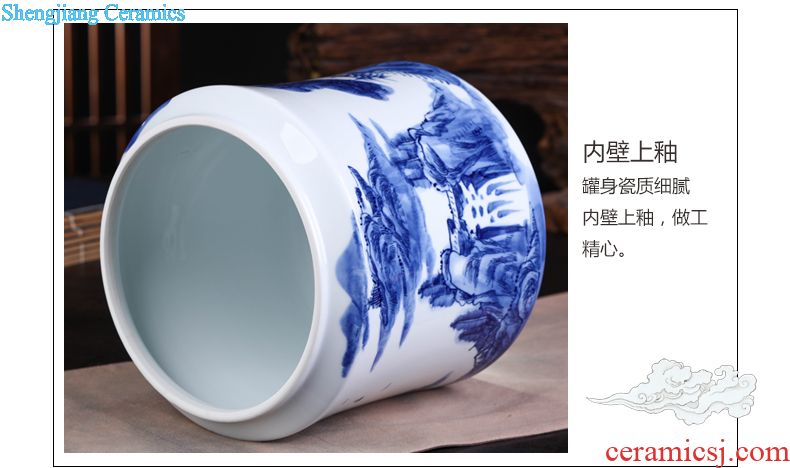 Jingdezhen ceramic gift of large sitting room ground vase desktop furnishing articles contemporary and contracted household adornment porcelain