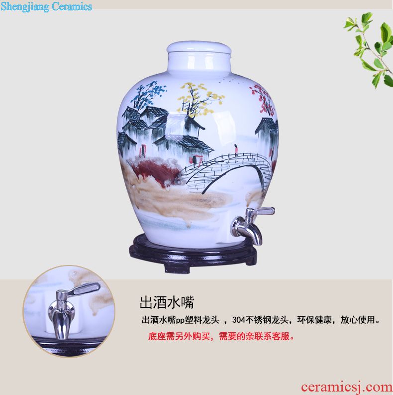 Medicine bottle bubble bottle with tap jingdezhen ceramic jars 10 jins 20 jins 30 kg bottle it sealed cans