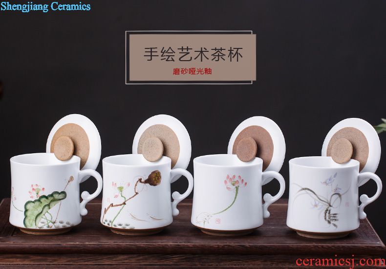 Ceramic jars hip flask bottles 10 jins 20 jins 30 jins with leading bubble bottle seal pot cylinder jar of jingdezhen