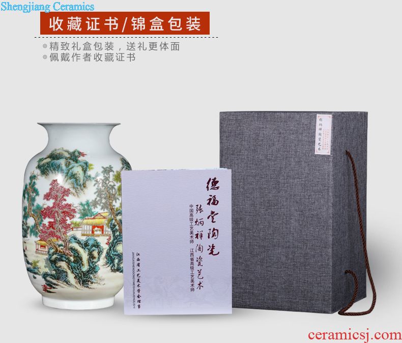 Jingdezhen ceramics office furnishing articles contemporary and contracted craft vase household act the role ofing is tasted handicraft sitting room