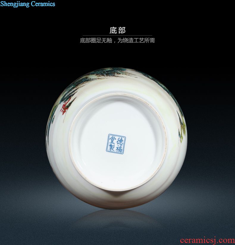 Jingdezhen ceramics office furnishing articles contemporary and contracted craft vase household act the role ofing is tasted handicraft sitting room