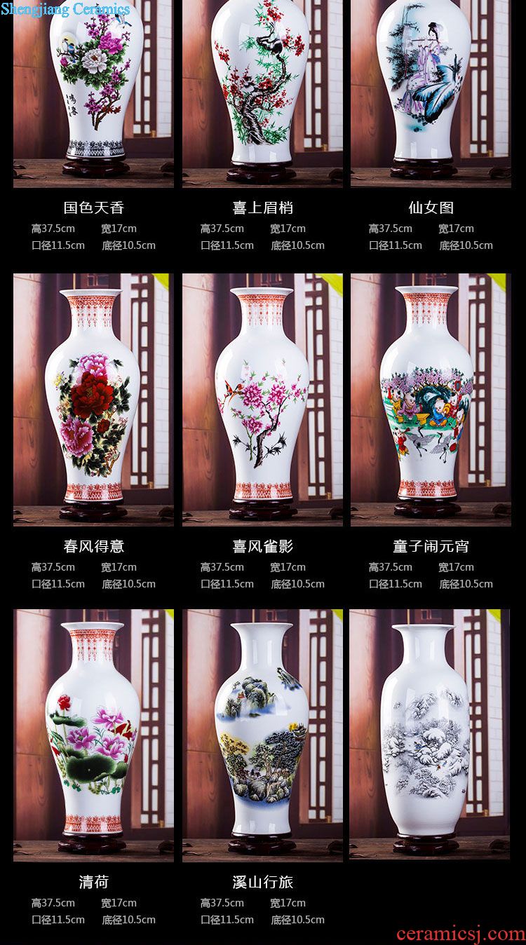 Jingdezhen ceramics enamel enamel floret bottle of modern fashion household act the role ofing is tasted classical handicraft furnishing articles sitting room