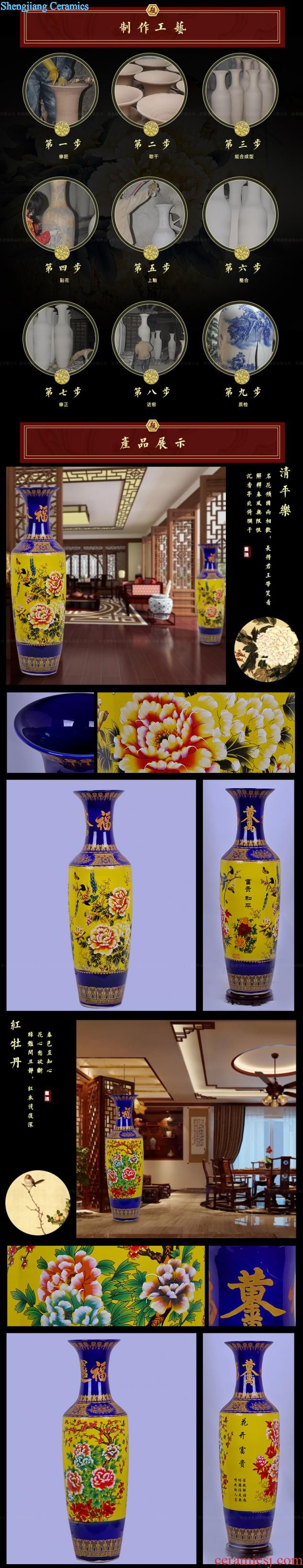 Blue and white porcelain of jingdezhen ceramics large manual caddy storage seal tea cake tin POTS to restore ancient ways