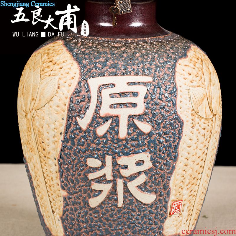 Archaize ceramic jars the general pot of 20 jins with leading wine bubble jars bottle it jingdezhen archaize jars