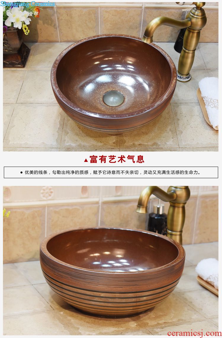 JingYuXuan jingdezhen ceramic art basin stage basin sinks the sink basin black moonlit wind flowers