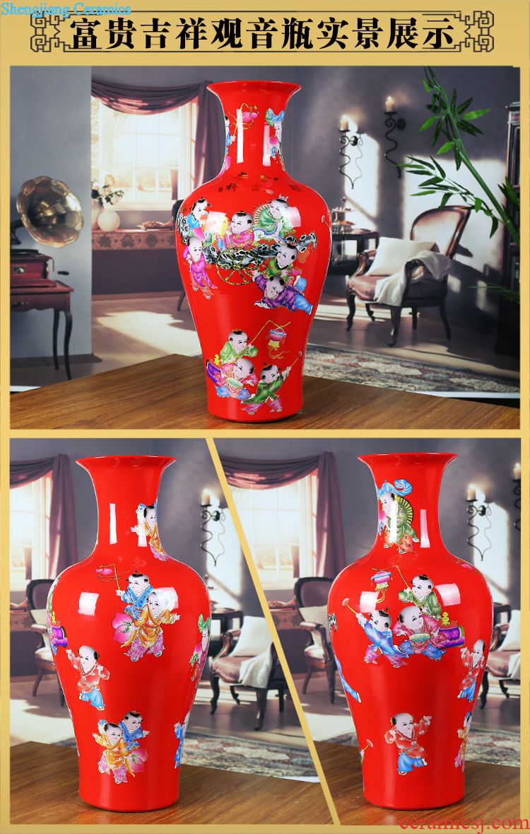 Jun porcelain of jingdezhen ceramics archaize sitting room open piece of big vase contemporary household furnishing articles classical decorative arts and crafts