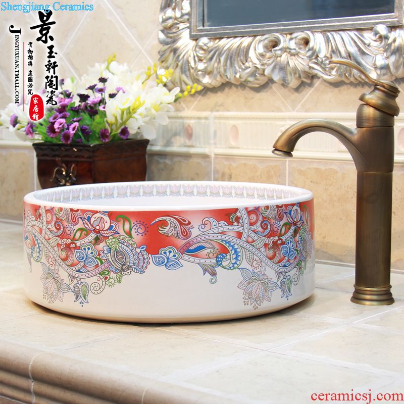 JingYuXuan jingdezhen ceramic lavatory basin art basin sink the stage basin Jin Zhongquan threads