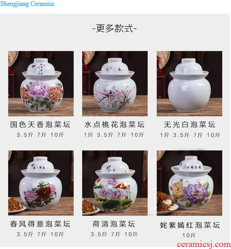 Blue and white ceramic jar bubble wine is 50 kg 50 kg hip 30 jin wine liquor seal cylinder