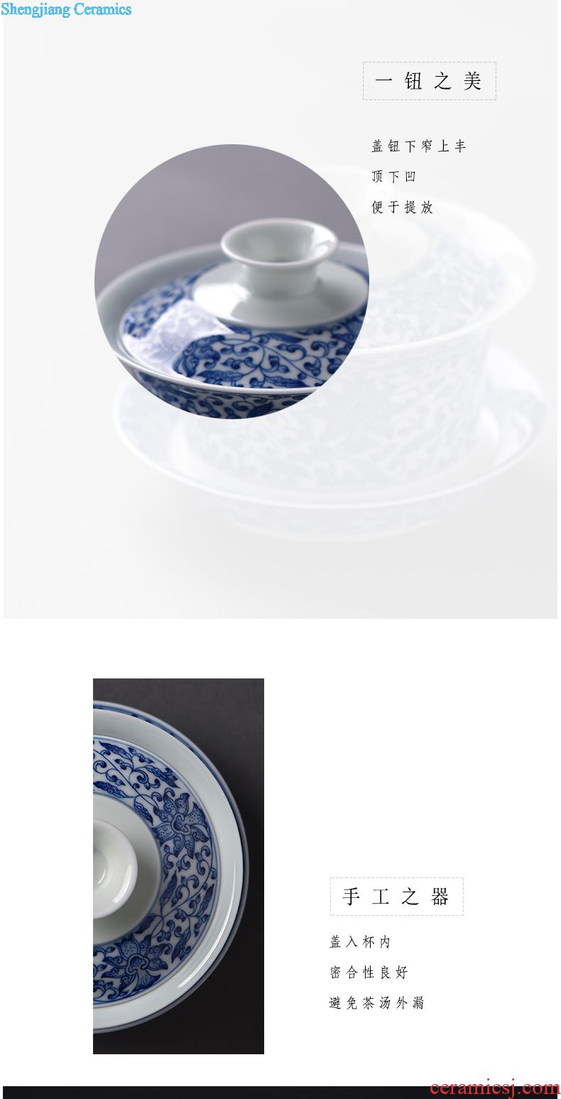 JingJun Jingdezhen ceramics Hand painted colored enamel all hand sample tea cup Tea master cup tea cups