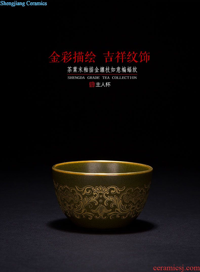 St the jingdezhen ceramic colour master hand draw pastel guan yu cup all hand kung fu tea set single cup sample tea cup