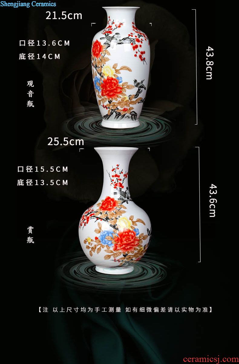 Jingdezhen ceramics blue and white porcelain vase retro modern Chinese vase household adornment arranging flowers sitting room