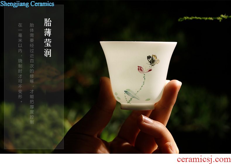 The three regular caddy ceramic medium storage POTS of jingdezhen tea service manual hand-painted seal pot home