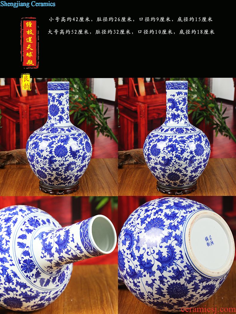 Imitation of jingdezhen ceramics kiln on vase modern home decoration simple furnishing articles sitting room adornment handicraft