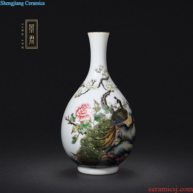 Pure manual colored enamel masters cup jingdezhen hand-painted sample tea cup small JingJun kung fu tea cups small tea cups