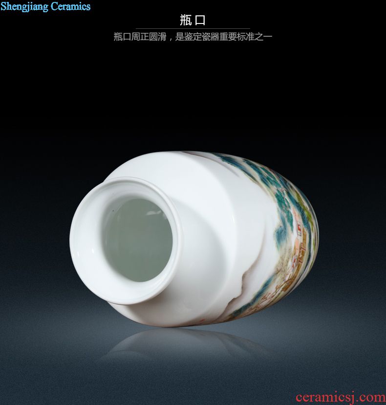 Jingdezhen ceramics vase hand-painted creative contemporary and contracted home sitting room floor furnishing articles handicraft ornament