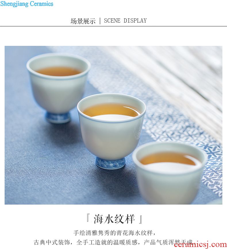 The three frequently your kiln jingdezhen ceramic sample tea cup open piece of kung fu tea cups S44003 masters cup single cup