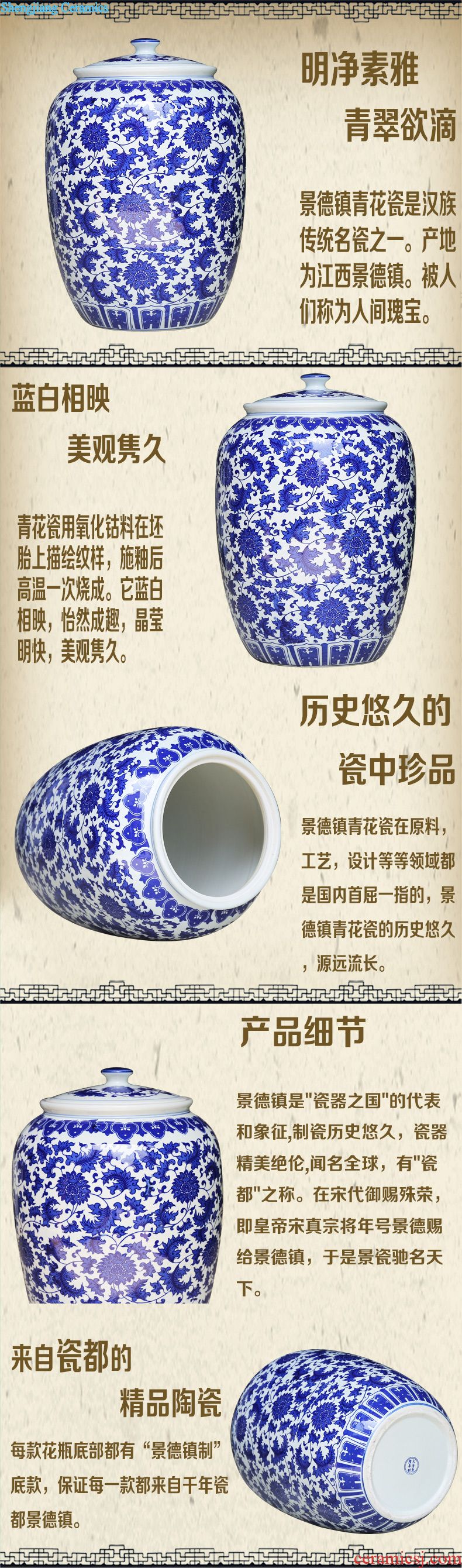 Jingdezhen ceramics powder enamel vase painting of flowers and household decoration contemporary sitting room classical crafts are a wedding gift