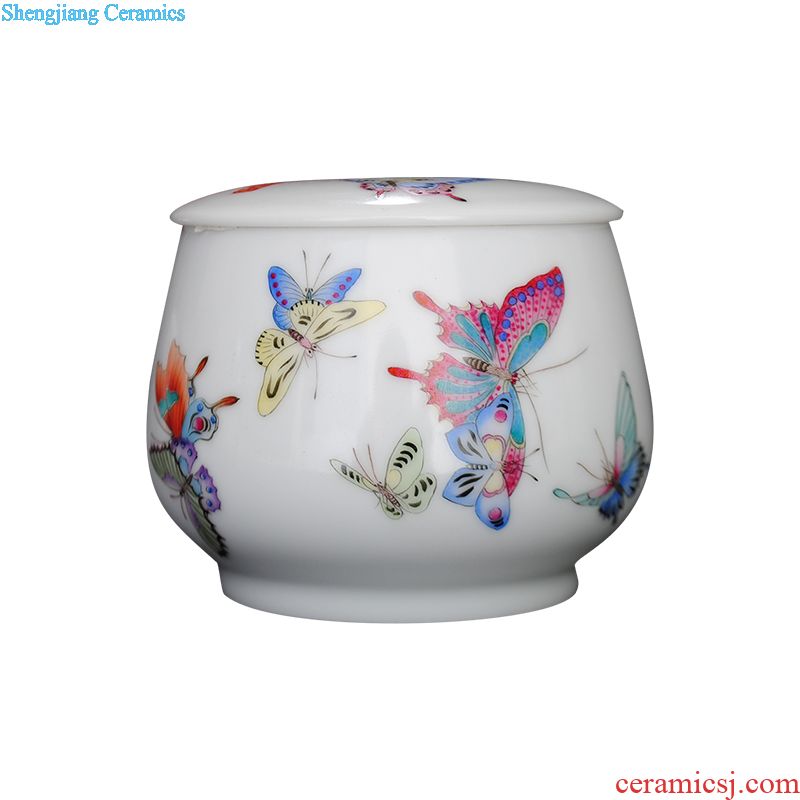 Jingdezhen ceramic wire inlay enamel colour master cup tea hand-painted gold paint individual cup single cup kung fu tea cups