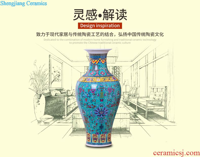 Jingdezhen ceramics modern fashion table vases, creative household contracted sitting room floral decorations vase