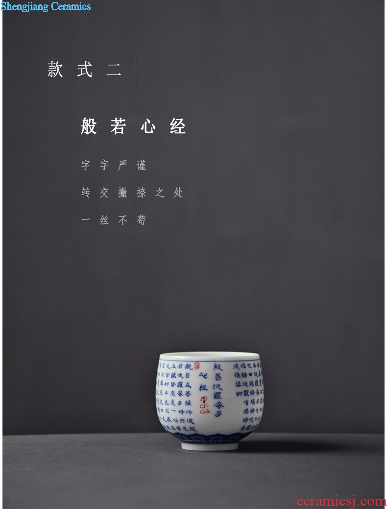 JingJun Jingdezhen ceramics hand-painted kung fu tea pot Blunt pot of tea tea pot of ink in the 1