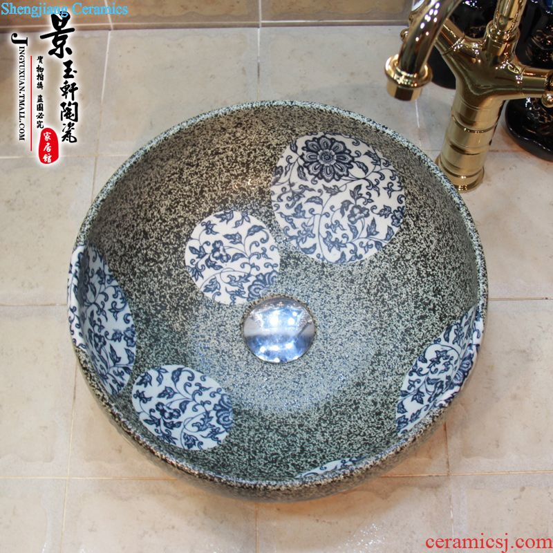 JingYuXuan jingdezhen ceramic lavatory basin basin art on the sink trumpet 34 jump cut ice plum