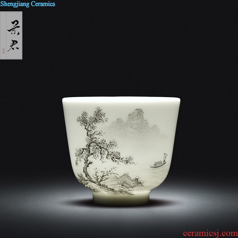 Rouge beauty JingJun jingdezhen ceramics glaze all hand sample tea cup kung fu tea tea masters cup