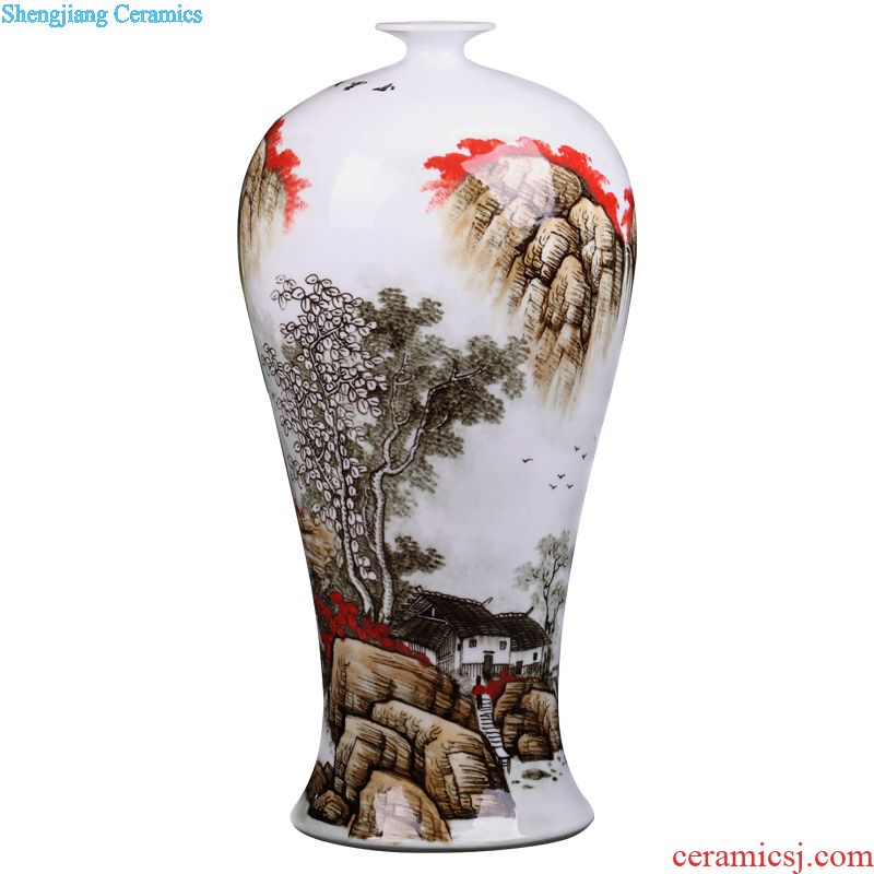 Jingdezhen ceramics furnishing articles imitation qing qianlong pastel zodiac celestial vase home sitting room adornment
